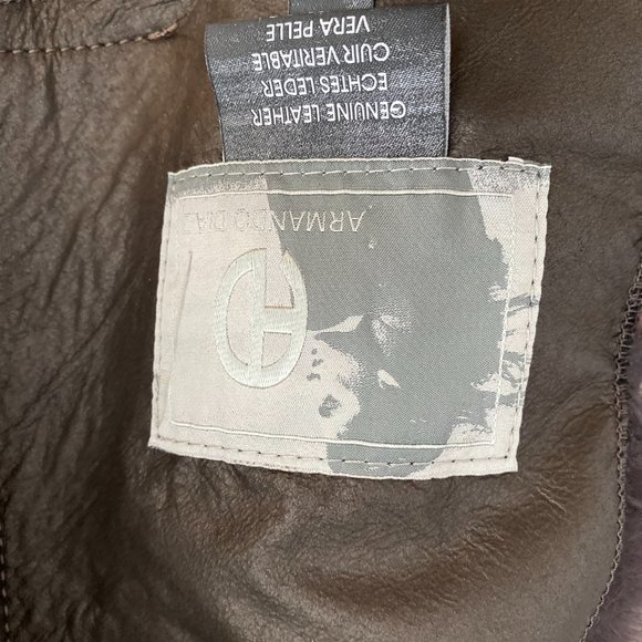 New Armando Diaz Stylish, Beautiful, Gray Genuine Toscana Lamb Shearling Jacket - Picture 6 of 9